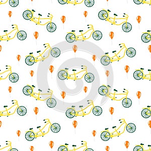 Bicycle vector pattern