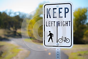 Bicycle and Walking Path Sign