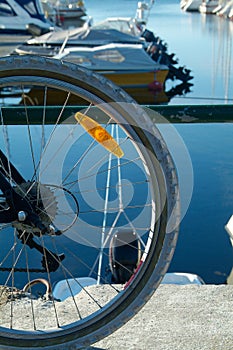 Bicycle wheel and boats