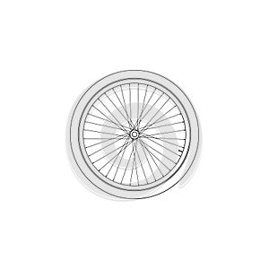 Bicycle Wheel. flat vector icon