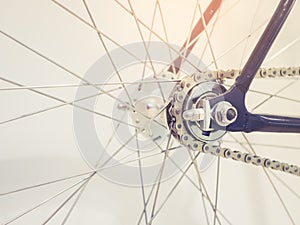 Bicycle Wheel Spoke and Chain details photo