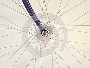 Bicycle Wheel Spoke and Chain details photo
