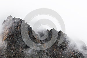 Bicycle wheel and tire close up on tread abstract. Macro