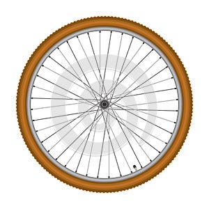 Bicycle wheel on white background vector illustration