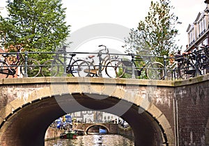 Bicycles in Amsterdam city