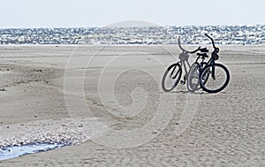 Bicycles on the Beach