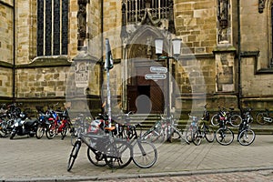 Bicycles in MÃ¼nster in Westfalen, Germany
