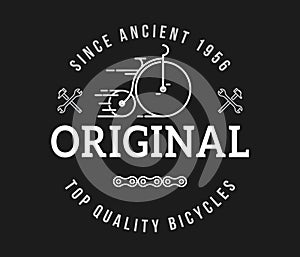 Bicycles original quality white on black