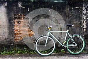 Bicycles parked outside the old walls