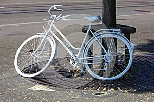 Bicycles parked roadside