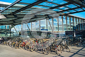 Bicycles parking at Kastrup airport