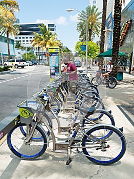 Bicycles for rent in Miami Beach