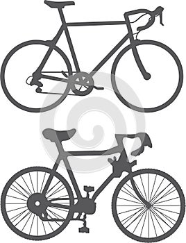 Bicycles silhouette vector