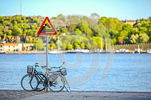 Bicycles at Stockholm Canal