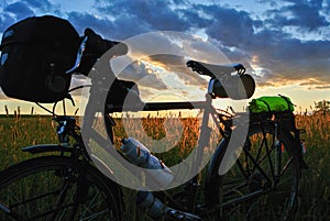 Bicycling Sunset photo