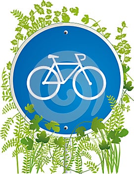 Bicyclist road sign