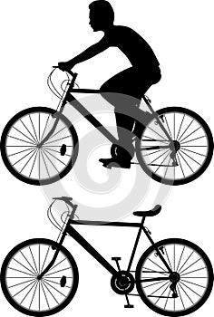 Bicyclist silhouette