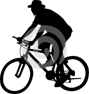 Bicyclist - vector