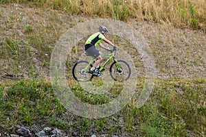 Bicyclists enjoy ride at the Erie Canal canal way trail in Upstate New York