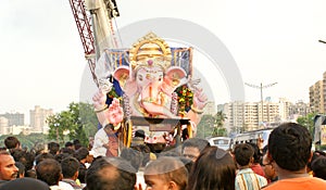 Bidding farewell to Lord Ganesha