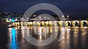 Bideford old bridge, Devon, Uk October 2020