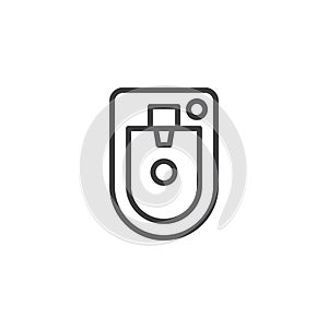 Bidet top view outline icon