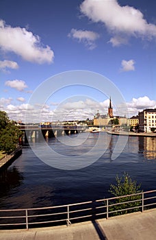 Bidge over Waterfront at Stockholm Sweden