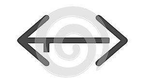 Bidirectional Left-Right Arrow Icon, vector design Generative AI