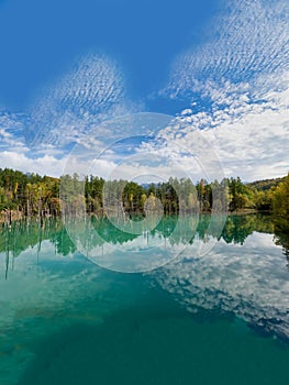 Biei blue pond