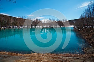 Biei Shirogane Blue Pond photo
