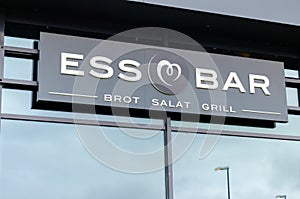 Bielefeld, Germany - August 28, 2021: ESSBAR BROT SALAT GRILL Restaurant