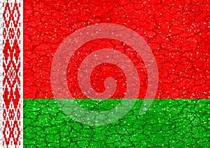 Bielorrusia Grunge Style National Flag photo