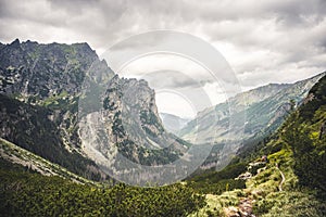 Bielovodská dolina vo Vysokých Tatrách na Slovensku. Slovenská krajina.