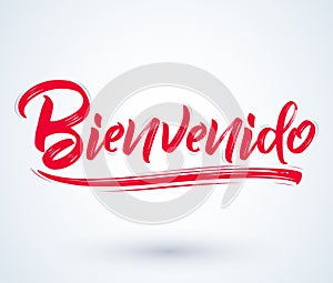 Bienvenido, Welcome spanish text photo