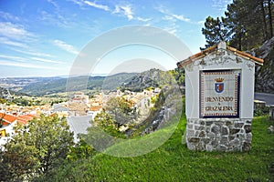 Bienvenidos a Grazalema, pueblo blanco de la Sierra de CÃÂ¡diz, AndalucÃÂ­a, EspaÃÂ±a photo
