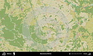 Bierastavica District, Belarus. Topographic Humanitarian