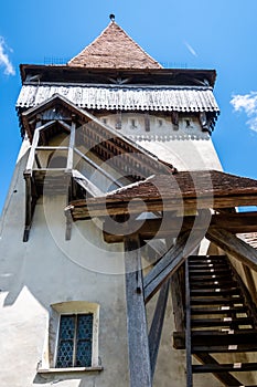 Biertan Fortified Church: Staircase at the Saxon Catholic Tower, Sibiu County, Transylvania, Romania