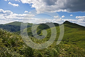 Bieszczady mountains panoramic photo