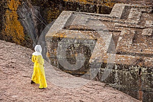 Biet Ghiorgis, Rock Hewn Orthodox Church, Lalibela in Ethiopia photo