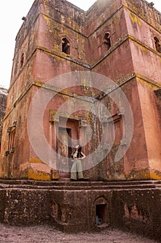 Biet Ghiorgis, Rock Hewn Orthodox Church, Lalibela in Ethiopia photo