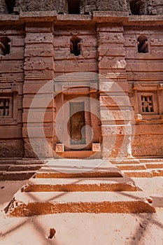 Biete Amanuel underground Orthodox monolith Lalibela, Ethiopia