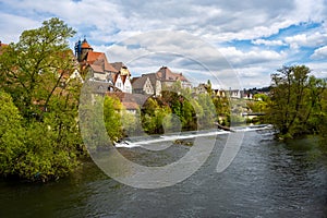 Bietigheim Bissingen town near Ludwisburg, old architecture in Germany ,Neckar river in Baden-WÃ¼rttemberg,