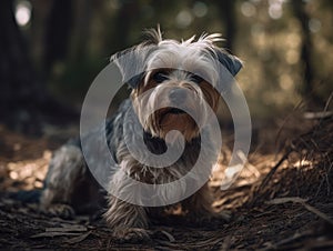 Biewer Terrier dog created with Generative AI technology