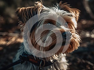 Biewer Terrier dog created with Generative AI technology