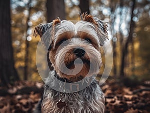 Biewer Terrier dog created with Generative AI technology