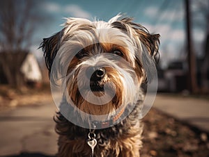 Biewer Terrier dog created with Generative AI technology