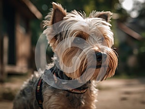 Biewer Terrier dog created with Generative AI technology