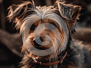 Biewer Terrier dog created with Generative AI technology