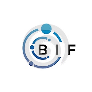BIF letter logo design on white background. BIF creative initials letter logo concept. BIF letter design