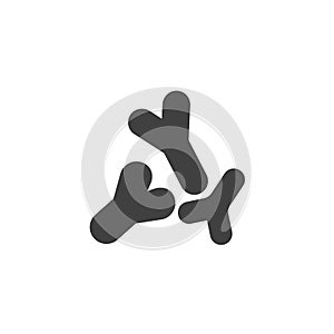 Bifidobacteria cells vector icon